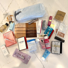 Huge 25 Beauty Makeup Mascara Skincare Lot Sample  Deluxe Sz Ulta Sephora Bag