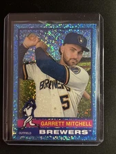 🔥Garrett Mitchell 2025 Topps Heritage #479 Chrome Light Blue Sparkle Brewers