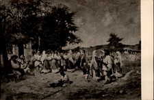 RPPC Hora Romania artist Theodor Aman vintage art postcard w732