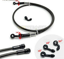 Motorcycle Brake Hose Stainless Steel Braided Brake Line 360 Degree Rotatable