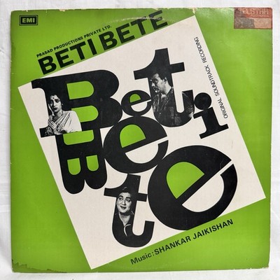 Beti Bete LP Vinyl Record Shankar Jaikishan Rare 1978 Bollywood Hindi Indian EX