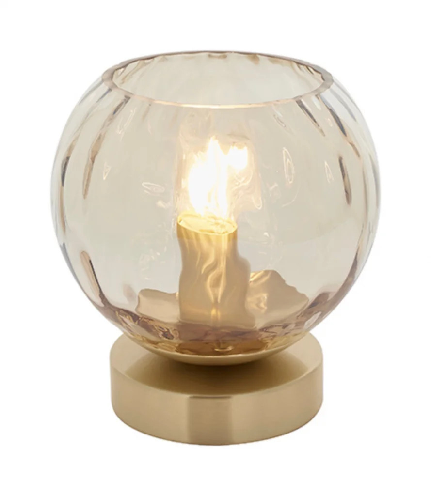 Table Light Brass Dimple Satin Brushed Brass/Gold Endon 91973