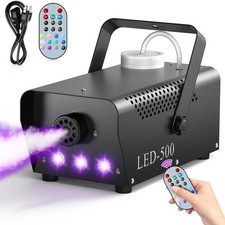 500W Smoke Fog Machine RGB Muti Color LED DJ Halloween Party Stage Lighting
