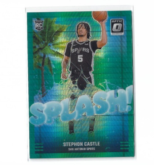 2024-25 Panini Donruss Optic Stephon Castle #14 Splash! Green Hyper Prizm /249