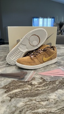 Nike SB Dunk Low Pro QS Brews & Biscuits Flax Honeycomb Size 11M