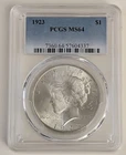 1923 PEACE SILVER DOLLAR PCGS MS64 PHILADELPHIA MINT SKU 7360.64/57604337
