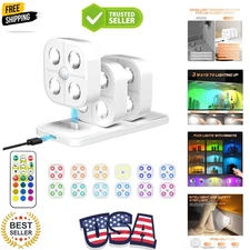 Elegant RGB Motion Sensor LED Lights for Closet & Under Cabinet - Rechargeable