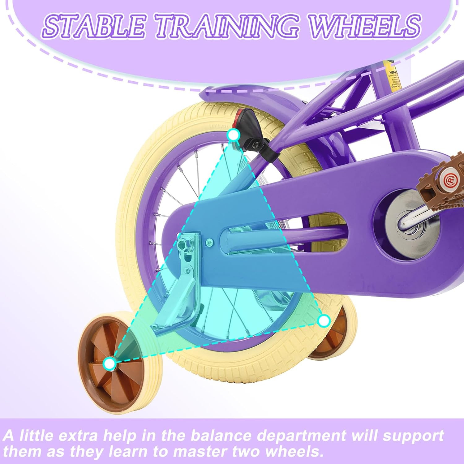 Glaf 12 14 16 20 Inch Girls Bike with Training Wheels for Kids Age 2-12 Years Ol