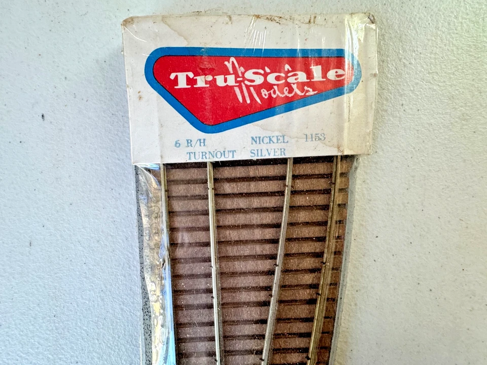 Tru-Scale #1153 HO Nickel Silver #6 Right Hand Turnout -NOS sealed - Image 2 of 4