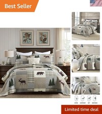 Lightweight 100 Cotton Quilt Set, 3 Pieces - Rustic Farmhouse Charm