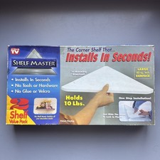 AS SEEN ON TV Shelf Master 2 Shelf Value Pack Instant Corner Shelves New