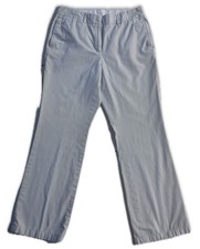 Lands' End Women's Light Khaki Cotton Mid-Rise Pants, Size 10