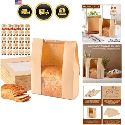 Paper Bread Bags 25PCS, Sourdough Bread Bags for Homemade Bread, Large Bakery...