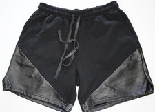MEN'S BLACK SWEAT SHORTS WITH TRIM LARGE