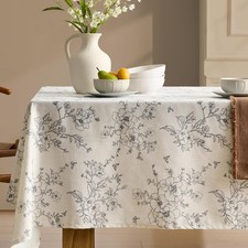 Rustic Linen Table Cloth Rectangle Tables Farmhouse Vintage French Floral Tablec