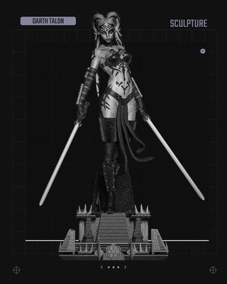 Darth Talon Star Wars Motto 3D Figur / Diorama / Skulptur von sw3d