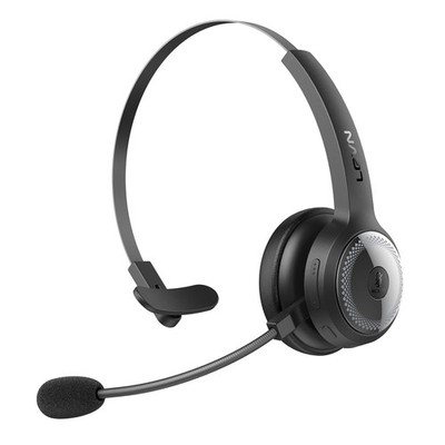 LEVN Bluetooth Headset, Wireless Headset with Microphone & Mute Button, Black