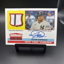 2025 Topps Heritage Jasson Dominguez Clubhouse Collection Autographed Relic /25