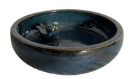 Trendline VogelträNke Blau Glasiert 28,5 X 28,5 X 7,5 Cm VogelträNke