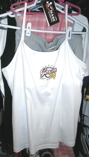 VINTAGE CHASE LADIES WOMEN'S STRAPPY TANK TOP TEE SHIRT #24 JEFF GORDON MEDIUM - Picture 1 of 3