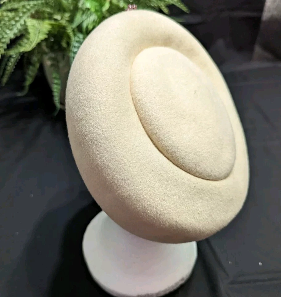 Sombrero pastillero de lana vintage para mujer Foto 3 de 4