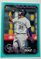 2024 Topps Aqua Parallel Elias Diaz #161 Colorado Rockies
