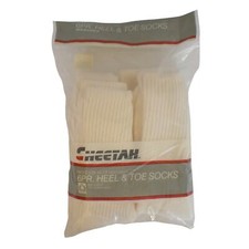 Vintage 90s White Crew Length Heel and Toe Tube Socks Size 10-13 - Pack of 6