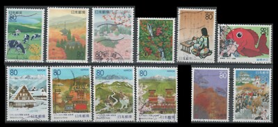 mihamu＊確認用 Japanese Prefecture Scott Z168-Z179 (12 USED Stamps, 1995) | eBay