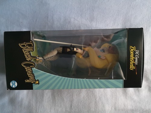 DC Comics Bombshells Black Canary Vinyl Figure Cryptozoic New & Boxed rip on box - Picture 8 of 10