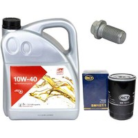 MotoröL Set 10W-40 5 Liter + ÖLfilter + ÖLablassschraube FüR Mercedes 190 124