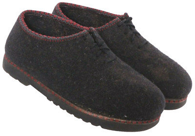 Stegmann Wild'n Wooly Gray Red Wool Lace-Up Clog Sneaker Shoes Women's US 7