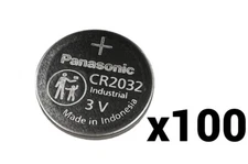 100 HUNDRED PANASONIC CR2032 BULK CR 2032 3V LITHIUM COIN CELL BATTERY EXP 2032