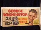 Vintage 1937 George Washington Greatest American Cut Plug Adv Sign