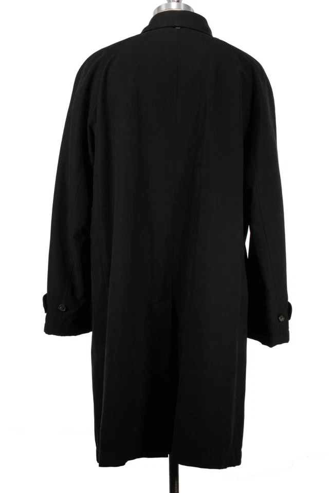 Abrigo de trinchera/coche Allegri nuevo con etiquetas mezcla de lana/forro acolchado talla 56 EE. UU. 46 negro liso Foto 4 de 4