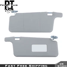 Sun Visors Left+Right Pair Interior Gray Color LHD For Honda Civic 1996 97-2001