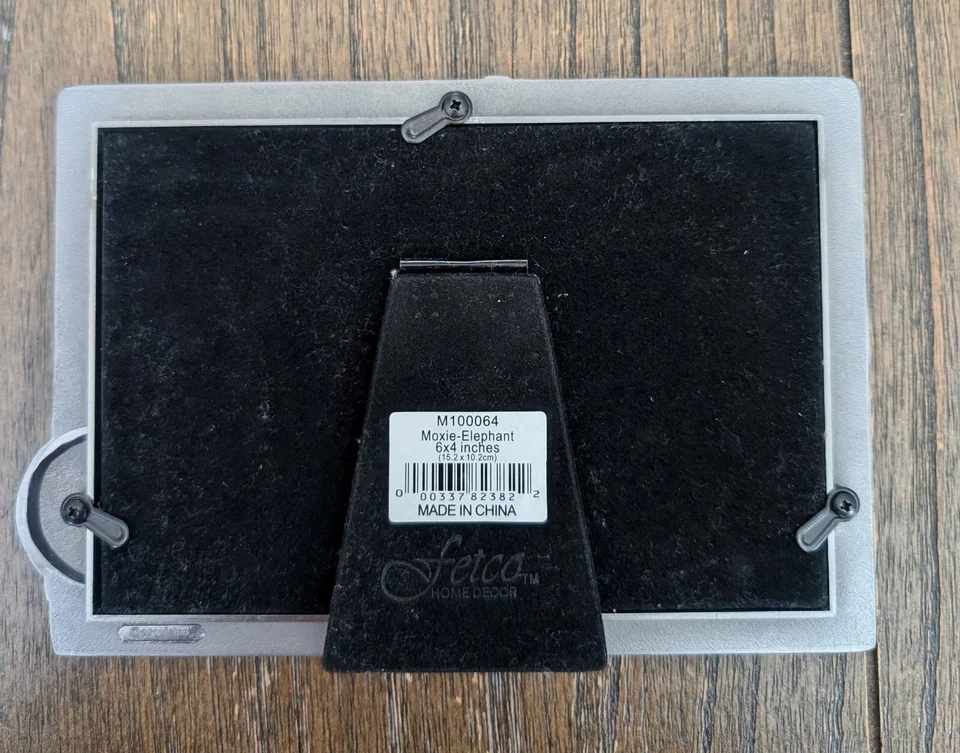 Marco de fotos Fetco elefante libélula plata metal verde detalles decoración Foto 2 de 4