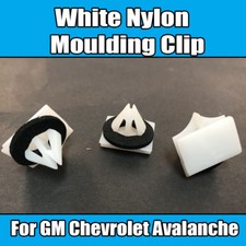 x10 Clips For GM Chevrolet Avalanche Moulding Clip White Nylon Plastic 11518357