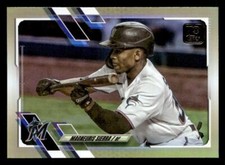 2021 Topps Update #US98 Magneuris Sierra Gold Foil Card Miami Marlins