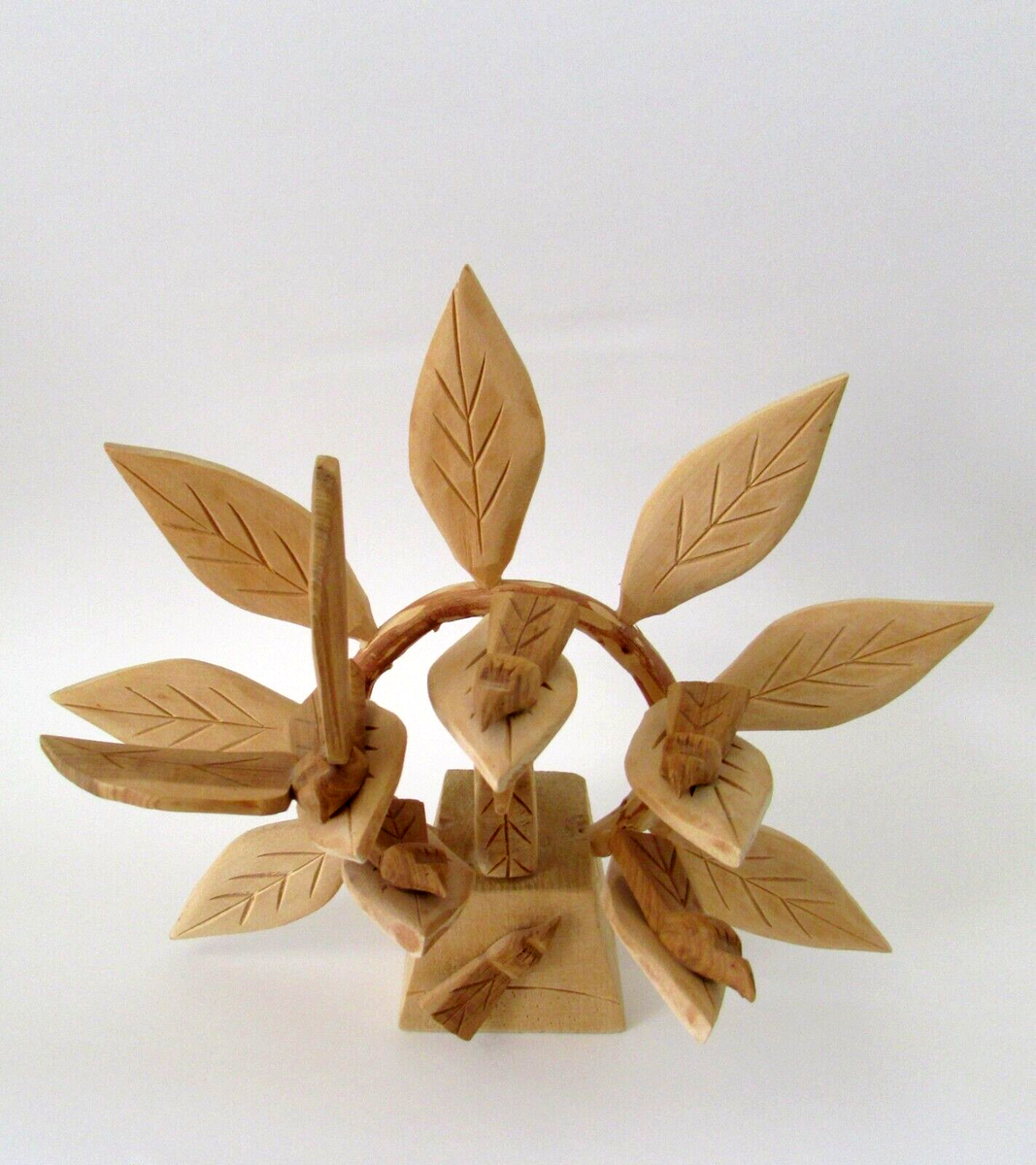 Sabinita Lopez Ortiz Cordova New Mexico Folk Art Carving Bird Tree