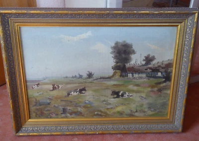 Bauernhof mit Federvieh und Kühen - V. Birkholm (alias Mark Osman Curtis) - Bild 1 von 3