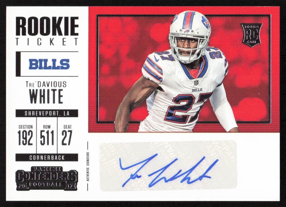 2017 Panini Contenders Rookie Ticket Auto #265 Tre'Davious White Buffalo Bills
