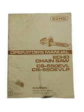 Vintage Echo CS-550EVL and CS-550EVLP Muscle Chainsaw Operators Manual