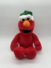 Kohls Cares Elmo Plush Green Santa Hat Christmas Twas Night Before Christmas 14”