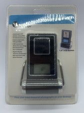 NEW Desk Clock Digital Picture Frame Vuescape 1.4" Stores 70 Photos Ships Free 