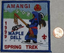 AMANGI CHAPTER OA 508 BSA UTAH PARKS 1999 45TH MAPLE DELL TREK POCKET PATCH 3"