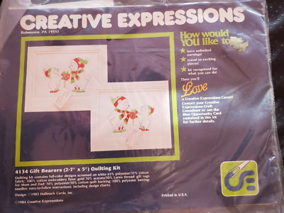 Creative Expressions ''Gift Bearers'' Quilting Kit Size 7'' x 5'' Makes Both