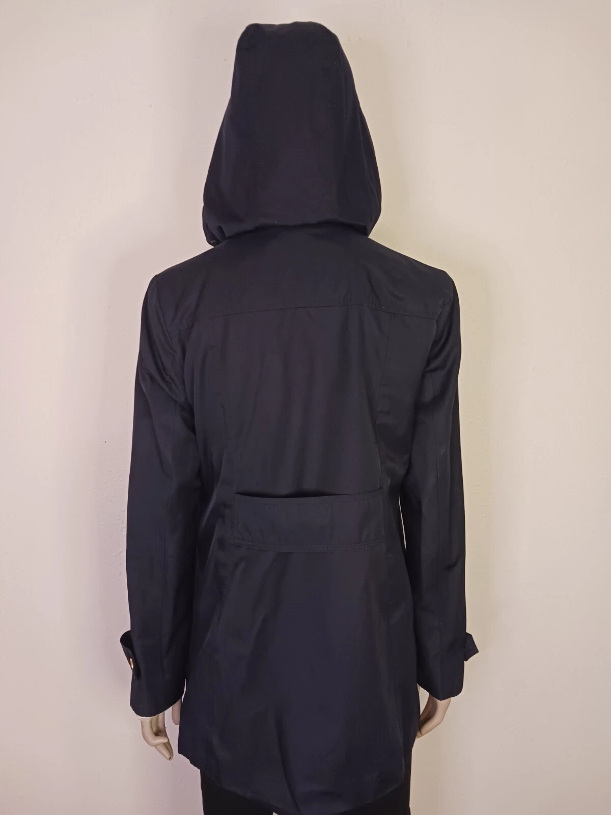 Michael Kors trincea antipioggia donna taglia small cappuccio rimovibile marrone chiaro oro