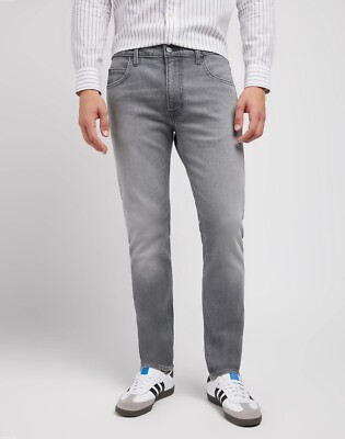  Lee Jeans Rider Slim 112349209 Uomo Worn In Mid Grey Neu SS24