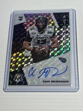 2020 Panini Mosaic Cole McDonald Mosaic Prizm Autograph Rookie Titans