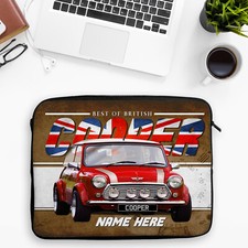 Mini Cooper Tablet Sleeve Personalised Classic Car Laptop Neoprene Case Gift